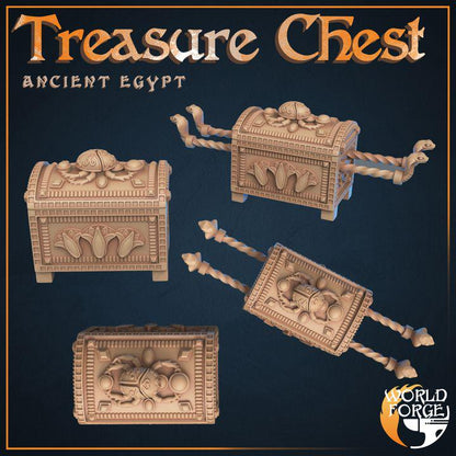 Treasure Chests - Ancient Egypt - 32mm Scale - Unpainted Miniature