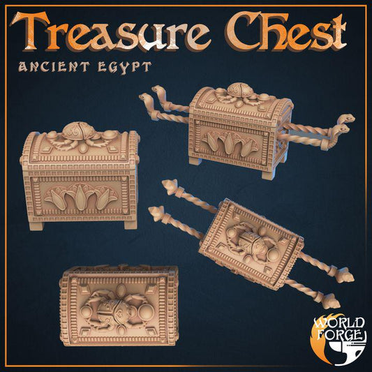 Treasure Chests - Ancient Egypt - 32mm Scale - Unpainted Miniature