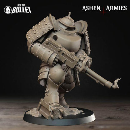 Heavy Infantry with Shotgun, Holy Shogunate - Bullet Crusade - Unpainted Miniature