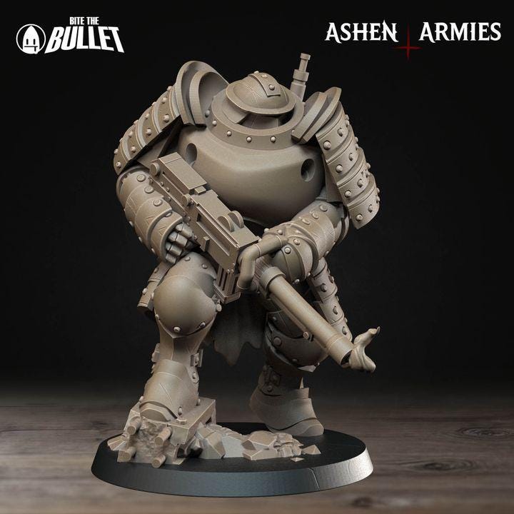 Heavy Infantry with Shotgun, Holy Shogunate - Bullet Crusade - Unpainted Miniature