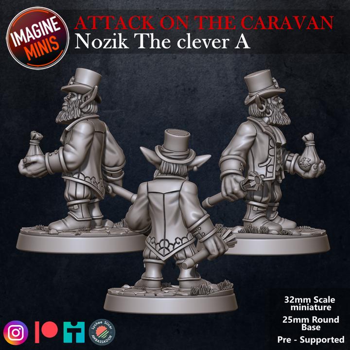 Goblin Merchant, Nozik the Clever - 32mm Scale - Unpainted Miniature