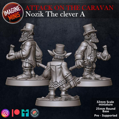 Goblin Merchant, Nozik the Clever - 32mm Scale - Unpainted Miniature