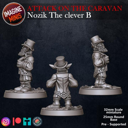 Goblin Merchant, Nozik the Clever - 32mm Scale - Unpainted Miniature