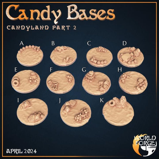 Candy Bases - Candyland Collection - Unpainted Miniature