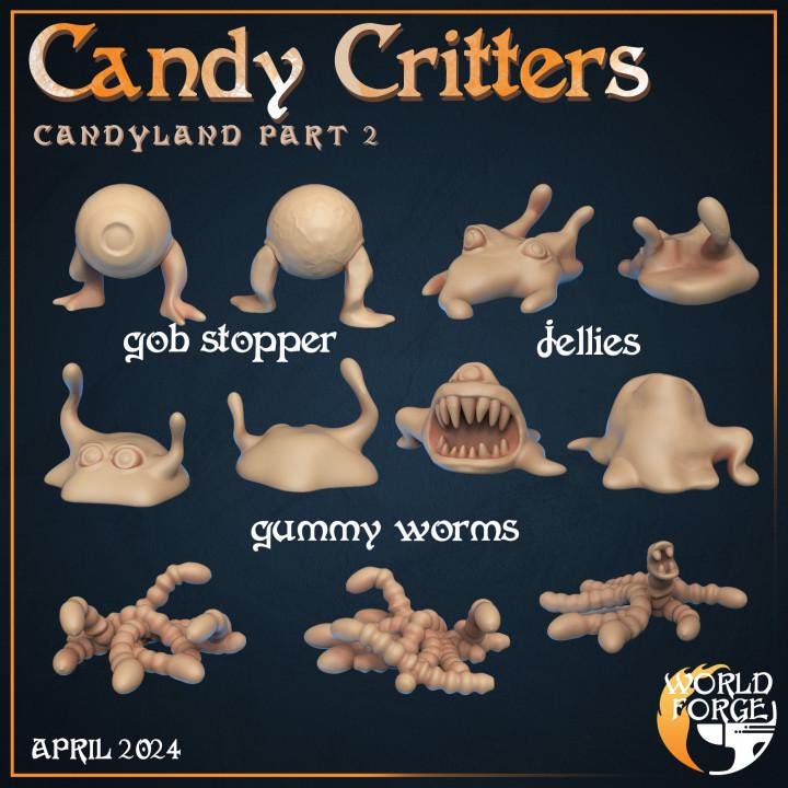 Candy Critters - Candyland Collection - Unpainted Miniature