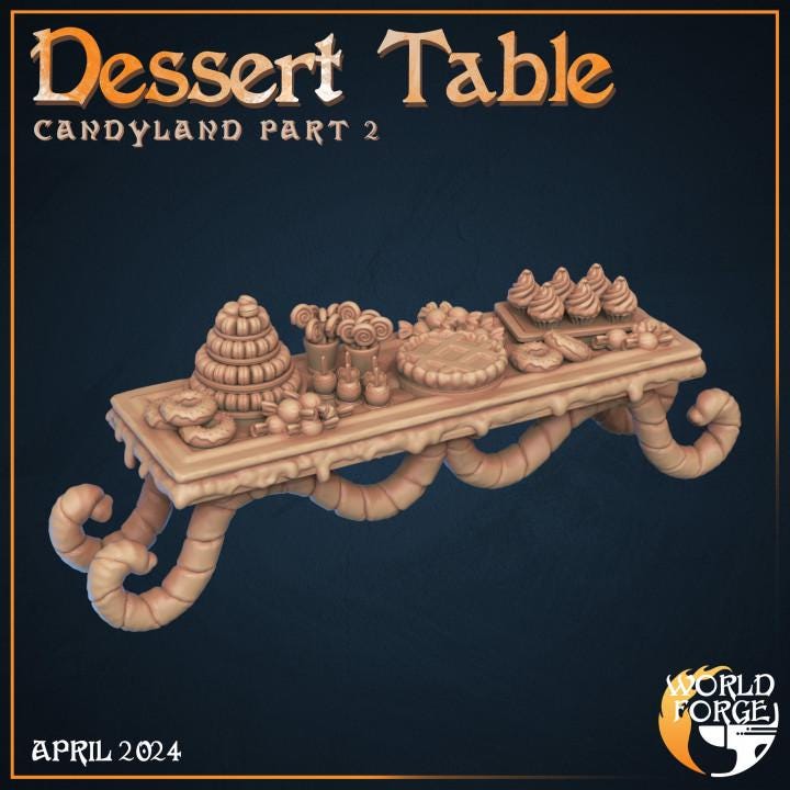 Dessert Table - Candyland Collection - Unpainted Miniature