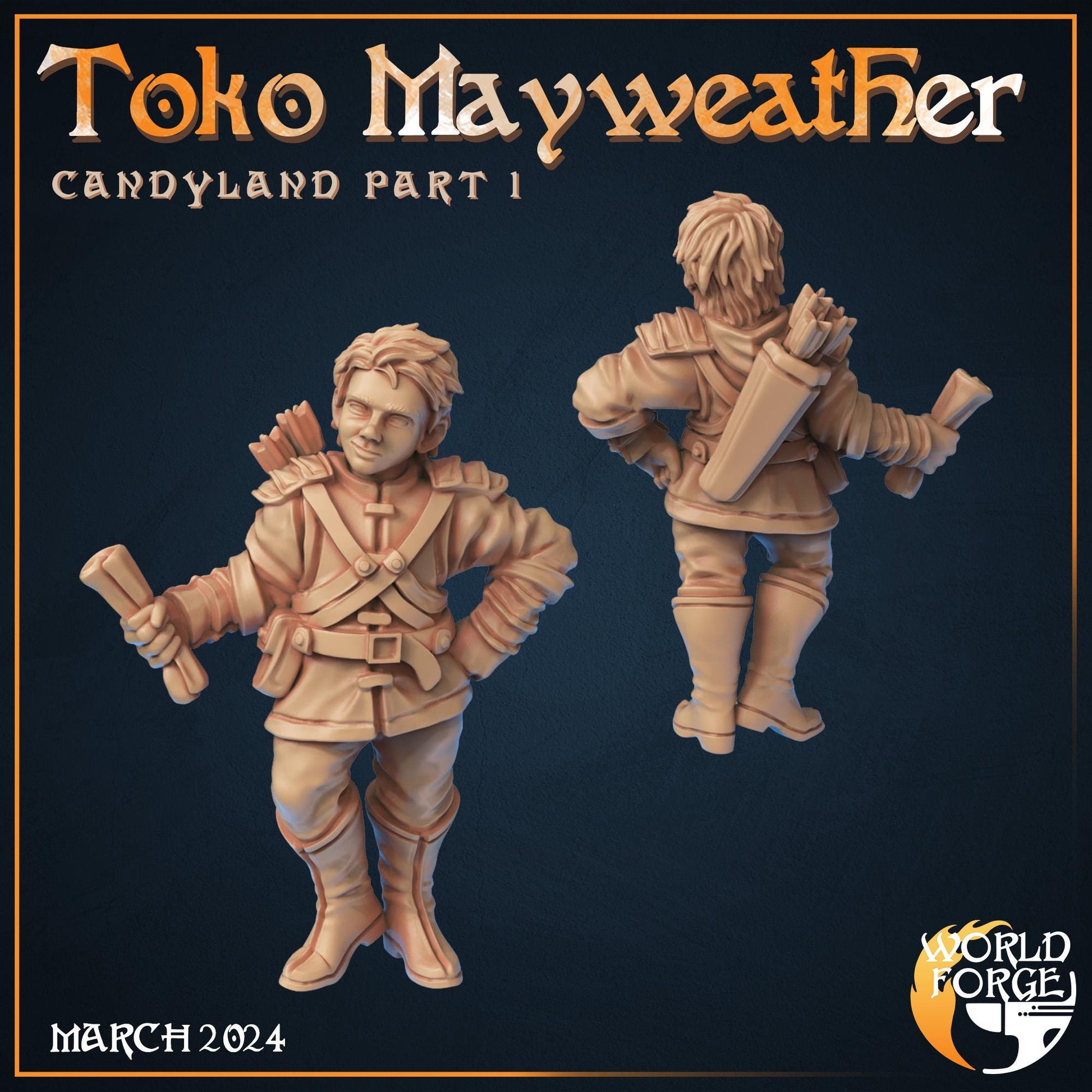 Toko Mayweather, Halfling Adventurer - Candyland Collection - Unpainted Miniature