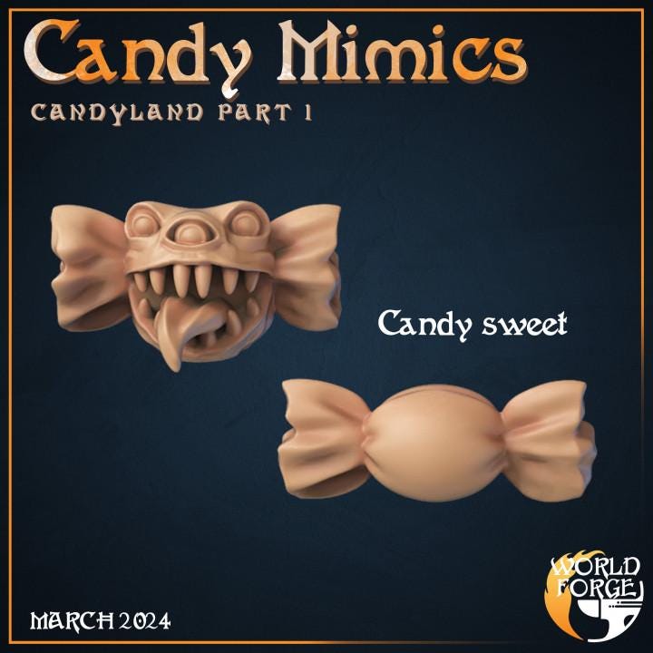 Candy Mimics - Candyland Collection - Unpainted Miniature