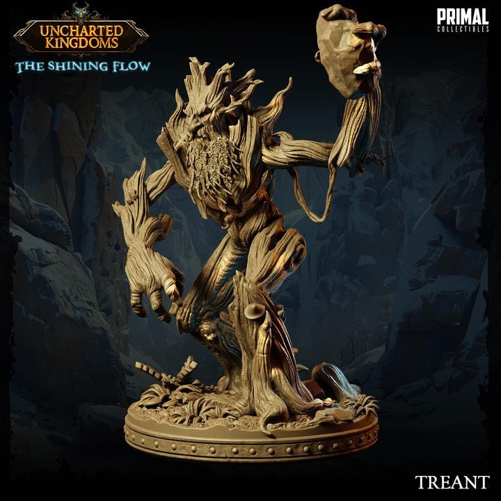Treant with Rock - Uncharted Kingdoms - Unpainted Miniature