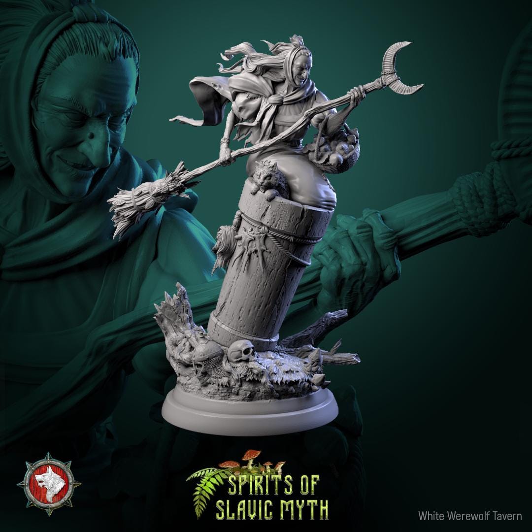 Baba Yaga - Spirits of Slavic Myth - Unpainted Miniature