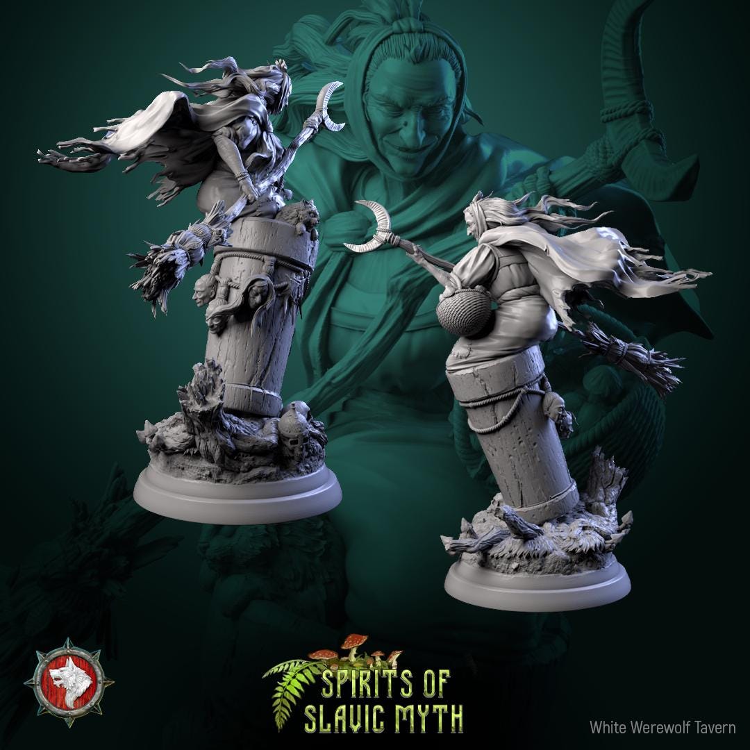 Baba Yaga - Spirits of Slavic Myth - Unpainted Miniature