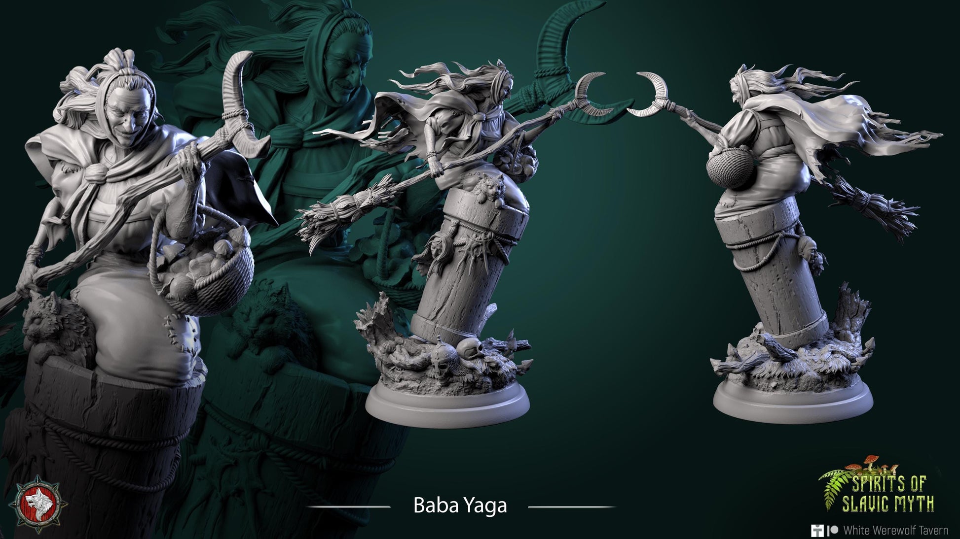 Baba Yaga - Spirits of Slavic Myth - Unpainted Miniature