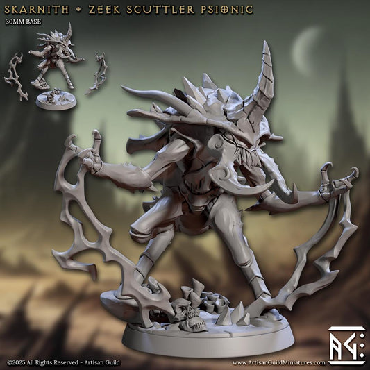Skarnith, Zeek Scuttler Psionic - Unpainted Miniature