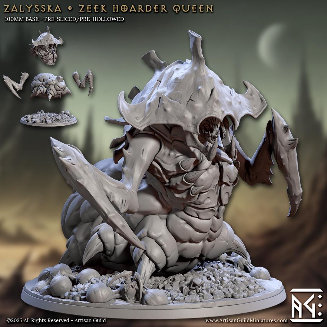 Zalysska, Zeek Hoarder Queen - Unpainted Miniature