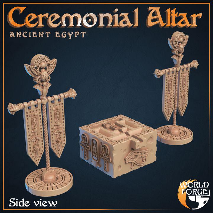 Ceremonial Altar - Ancient Egypt - 32mm Scale - Unpainted Miniature
