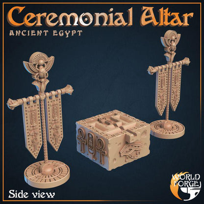 Ceremonial Altar - Ancient Egypt - 32mm Scale - Unpainted Miniature