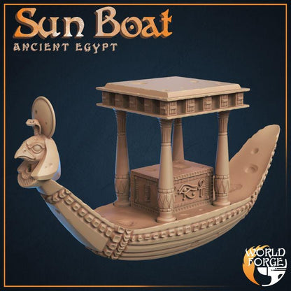 Sun Boat - Ancient Egypt - 32mm Scale - Unpainted Miniature