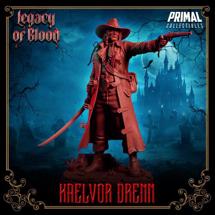 Monster Hunter, Kaelvor Drenn, Legacy of Blood - Unpainted Miniature