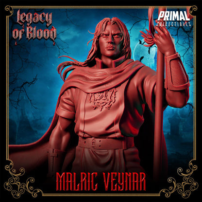 Human Cleric, Malric Veynar, Legacy of Blood - Unpainted Miniature