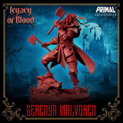 Female Fighter, Serenya Malvoren, Legacy of Blood - Unpainted Miniature
