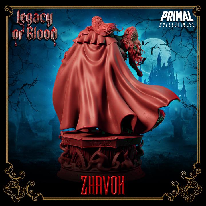 Vampire Lord with Maiden, Zhavok, Legacy of Blood - Unpainted Miniature