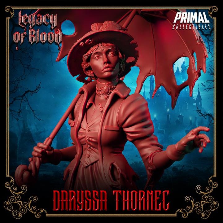 Human Spirit, Daryssa Thornec, Legacy of Blood - Unpainted Miniature