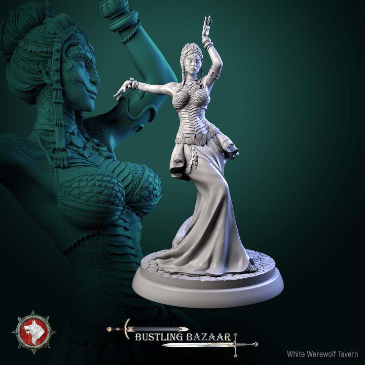 Scaled Dancers - Bustling Bazaar- Unpainted Miniature