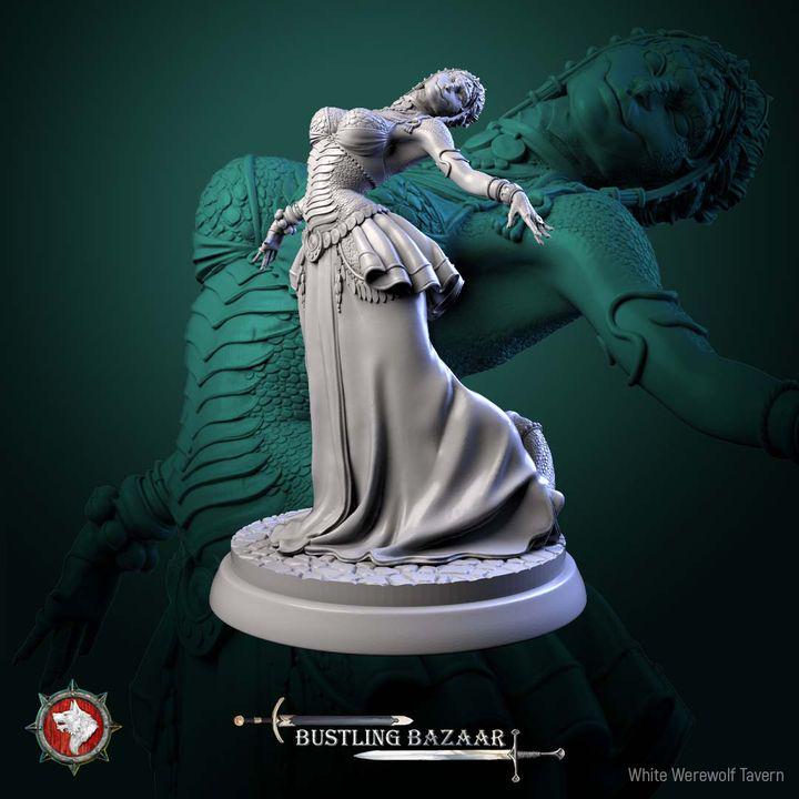 Scaled Dancers - Bustling Bazaar- Unpainted Miniature