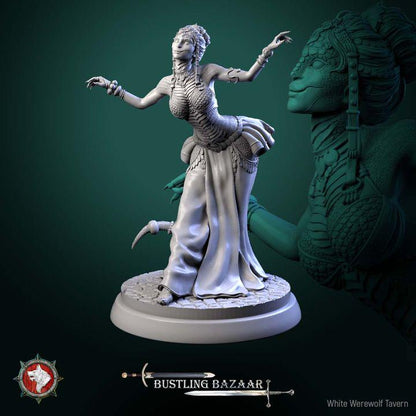 Scaled Dancers - Bustling Bazaar- Unpainted Miniature