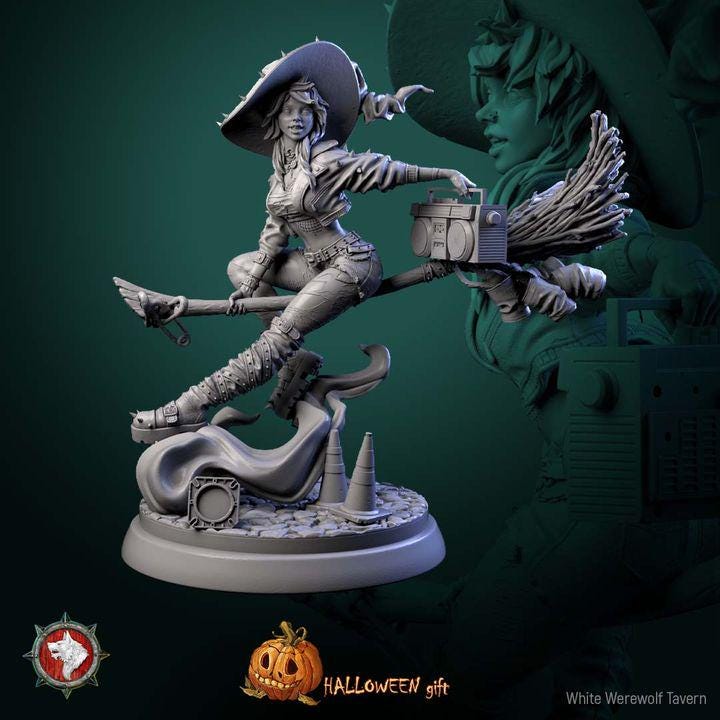 Modern Witch, Nitsa Riot - Unpainted Miniature