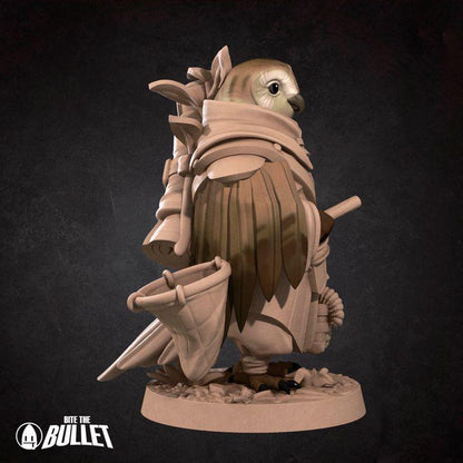 Owlfolk Gatherer - Forest Village Set - Unpainted Miniature