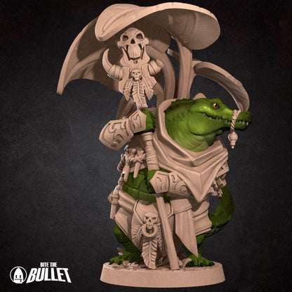 Crocodilian Warden - Forest Village Set - Unpainted Miniature