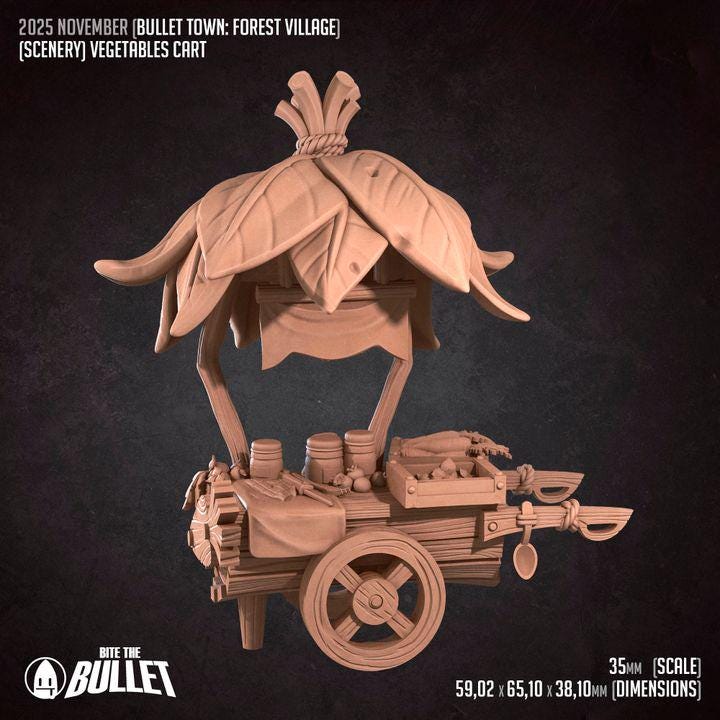 Vegetable Cart - Unpainted Miniature