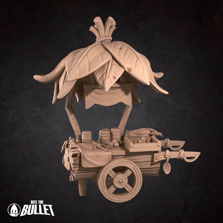 Vegetable Cart - Unpainted Miniature