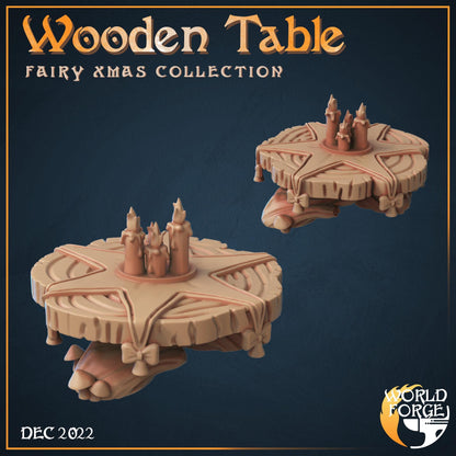 Wooden Table - Fairy Christmas Collection - Unpainted Miniature