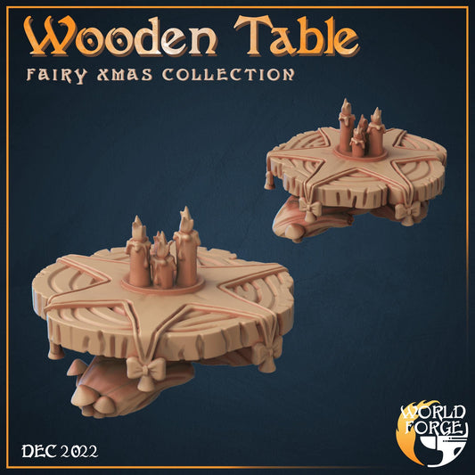 Wooden Table - Fairy Christmas Collection - Unpainted Miniature