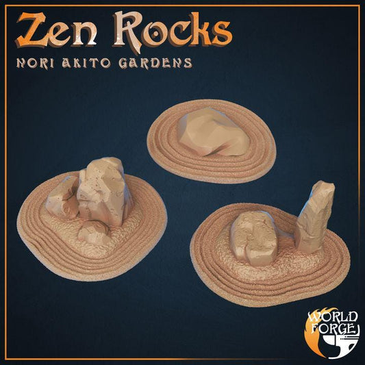 Zen Rocks - Japanese Garden Set - Unpainted Miniature