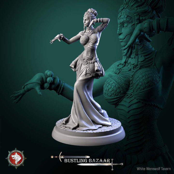 Scaled Dancers - Bustling Bazaar- Unpainted Miniature