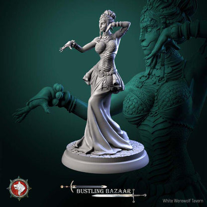 Scaled Dancers - Bustling Bazaar- Unpainted Miniature