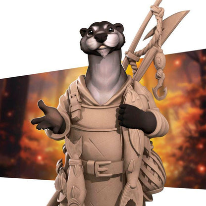 Otterfolk Fisherman - Forest Village Set - Unpainted Miniature