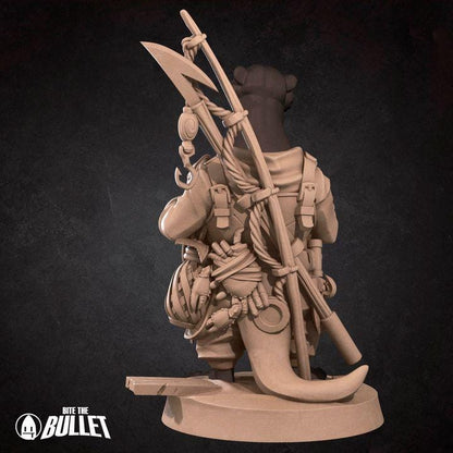 Otterfolk Fisherman - Forest Village Set - Unpainted Miniature