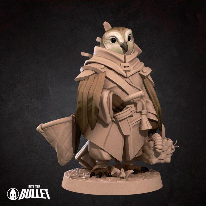 Owlfolk Gatherer - Forest Village Set - Unpainted Miniature