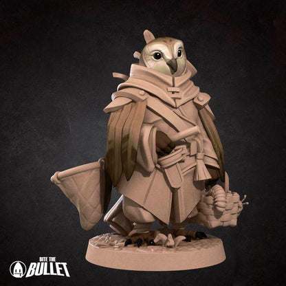 Owlfolk Gatherer - Forest Village Set - Unpainted Miniature