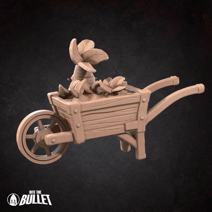 Vegetable Cart - Unpainted Miniature