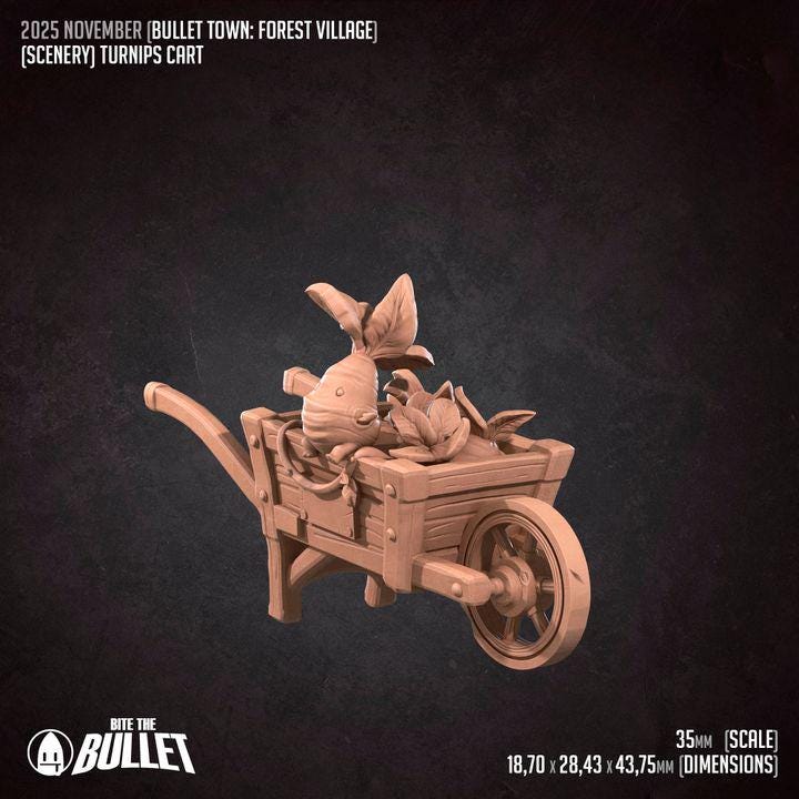 Vegetable Cart - Unpainted Miniature