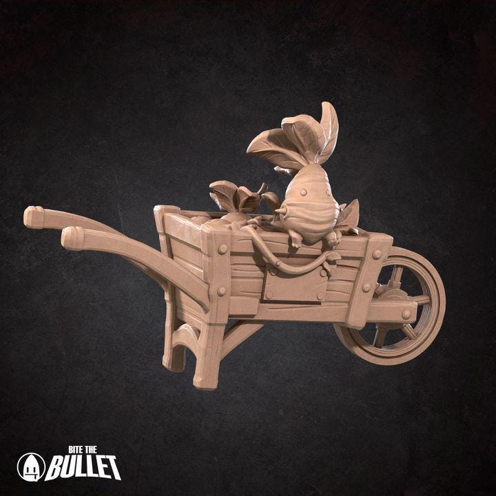 Vegetable Cart - Unpainted Miniature