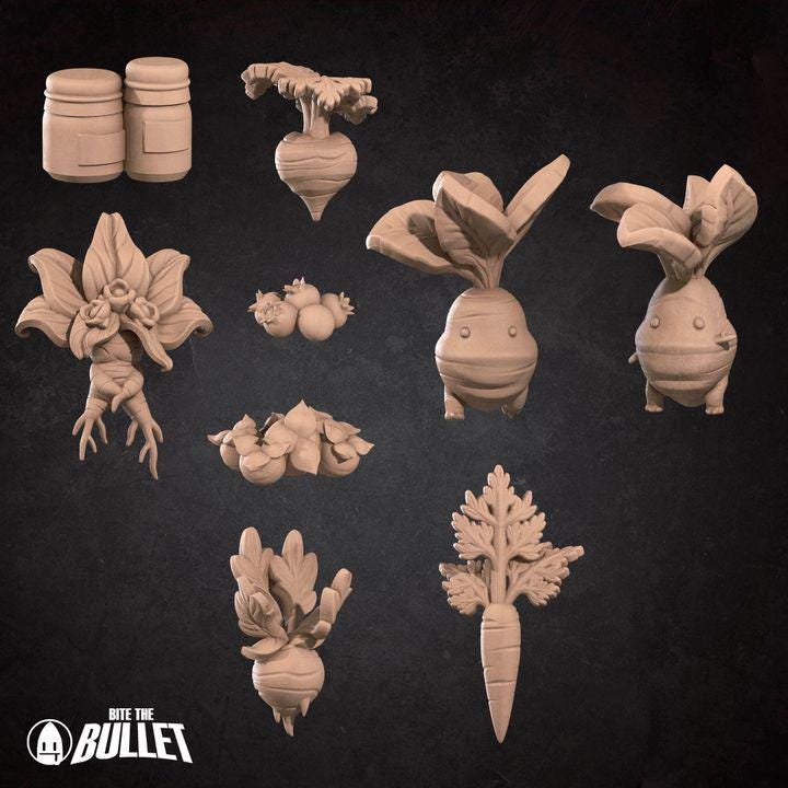 Vegetable Cart - Unpainted Miniature