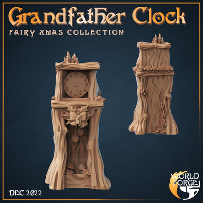 Grandfather Clock - Fairy Christmas Collection - Unpainted Miniature