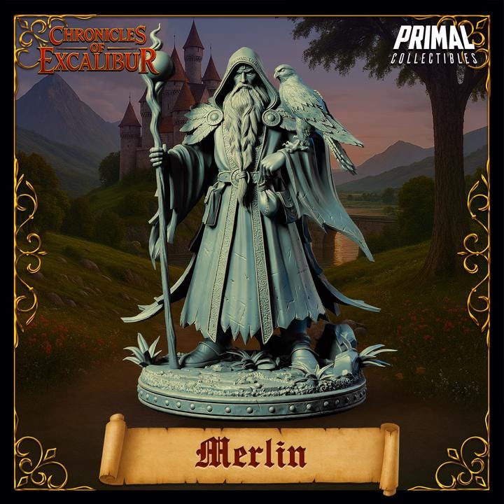 Merlin the Wizard - Unpainted Miniature