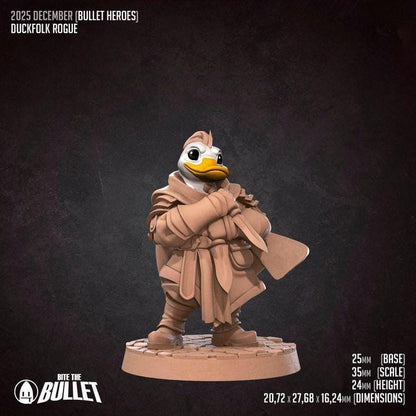 Duckfolk Rogue - 32mm, 35mm Scale - Unpainted Miniature